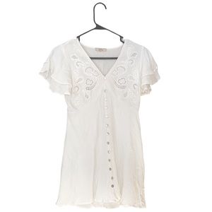 White flowy lace blouse shell beach vacation party wedding bridal honeymoon cute